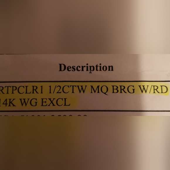 14K white gold diamond ring - Picture 5 of 7